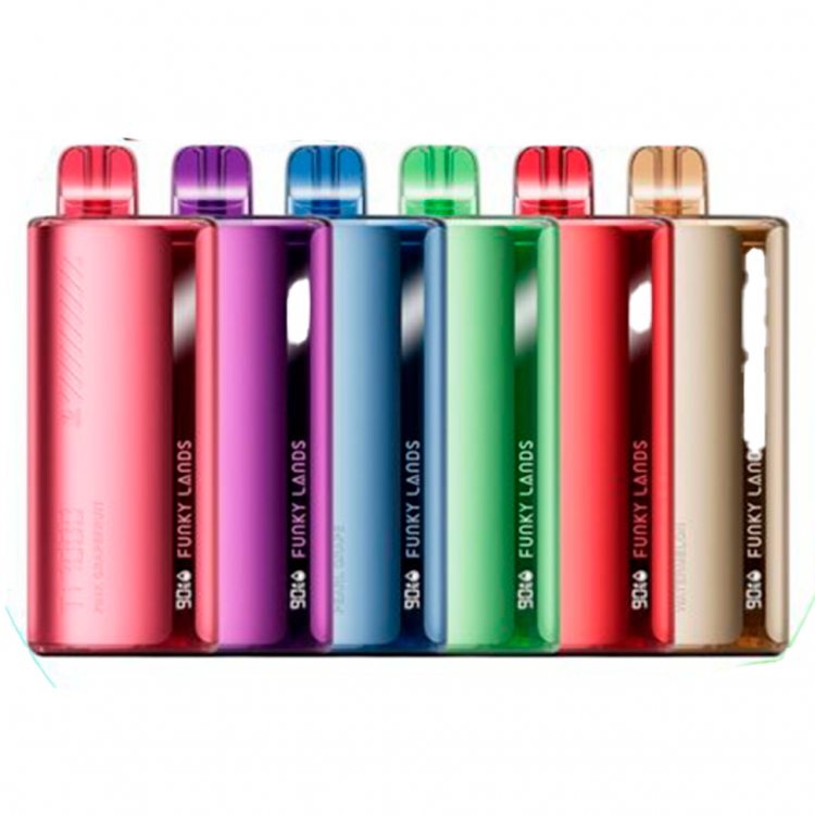 (М) Одноразовая электронная сигарета Funky Lands 7000 - Персик Манго Арбуз