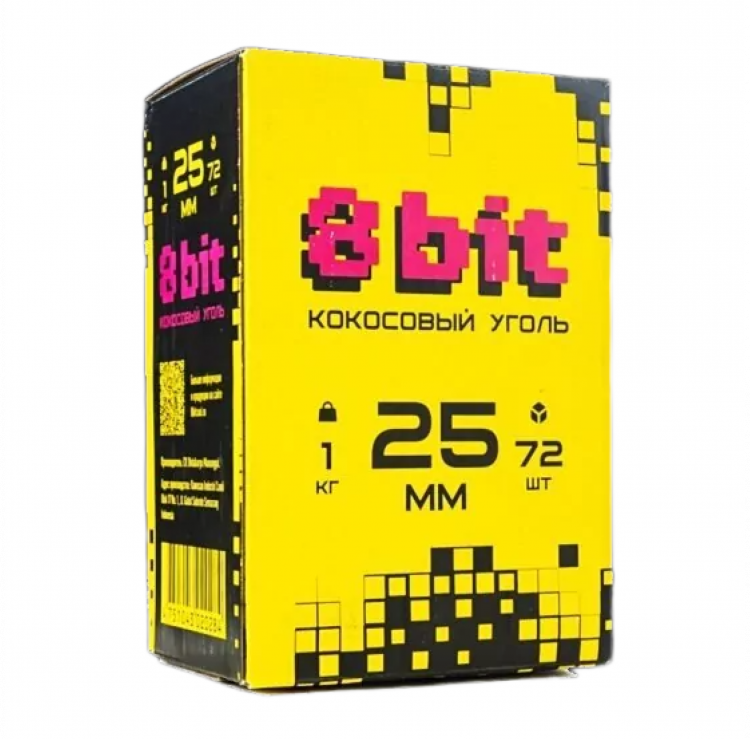 Уголь для кальяна 8 Бит 72 шт (25 мм)