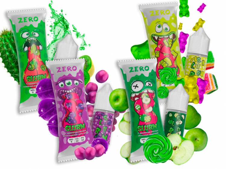 Жидкость Slurm Zero - Sour Fizzy (Кислая Шипучка из Лимона и Лайма) 27 мл (0 мг)